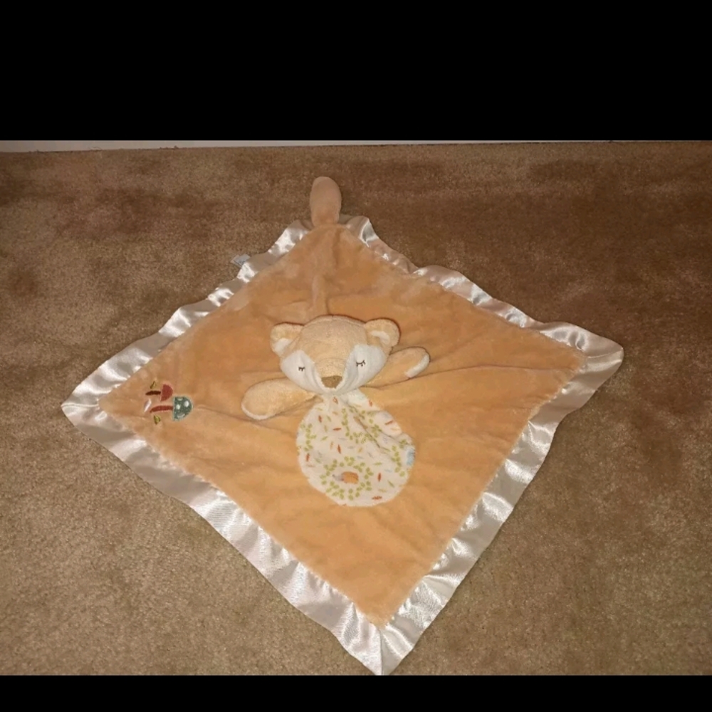 Douglas Baby Fox Lovey Security Blanket Satin Edge Tail Baby Plush Doll Stuffed